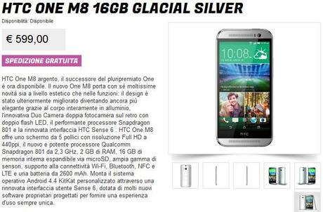 HTC One (M8): in vendita dagli Stockisti a 599€