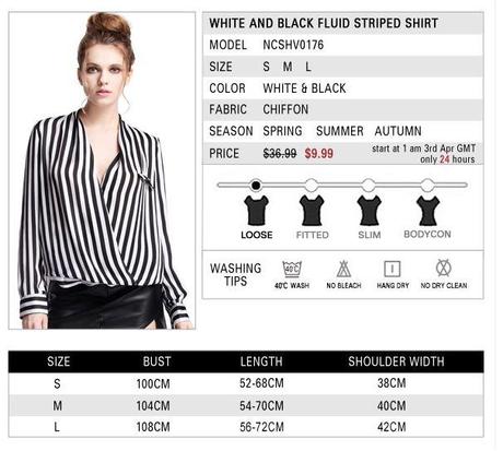 White And Black Fluid Striped Shirt