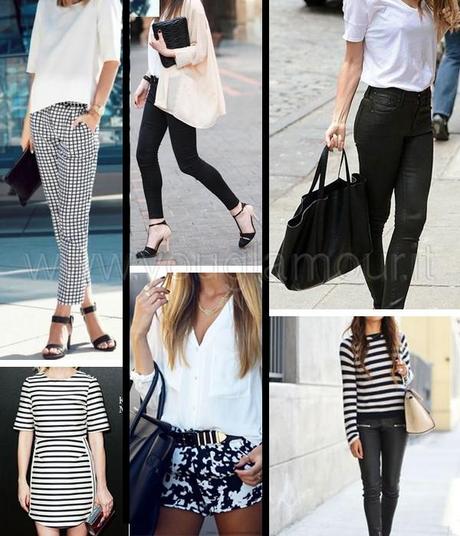 Look bianco e nero: l’incontro perfetto degli opposti look bianco e nero stile casual