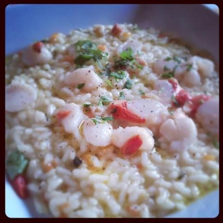 Risotto alle Erbe e Cappesante - www.maritoallaparmigiana.com