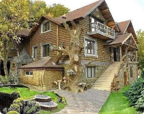 Un a casa tra gli alberi e con gli alberi... Non credete sia spettacolare?  L'architettura incontra la natura in Ucraina.