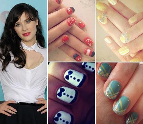 aa Zooey-deschanel-nail-art