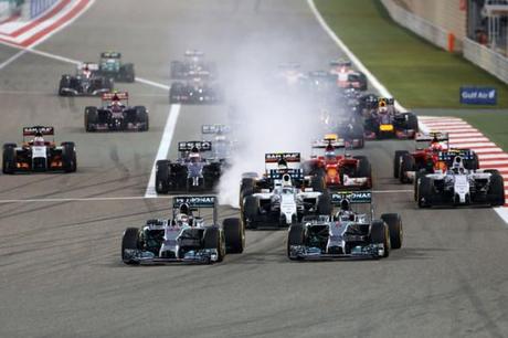Tutti d’accordo nel cercare una soluzione per rivedere il rumore dei motori di F1 Partenza_GPBahrain2014 (4)