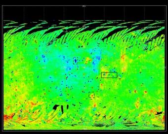 Vesta, laboratorio geologico La mappa di albedo di Vesta fotometricamente corretta