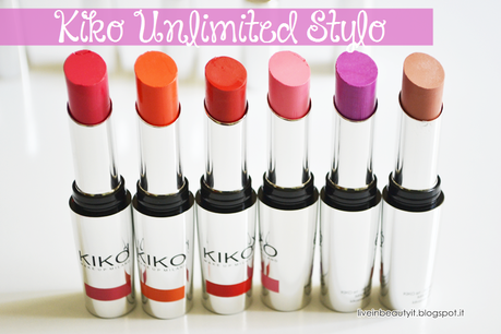 Kiko, Rossetti Lunga Tenuta Unlimited Stylo - Review and swatches