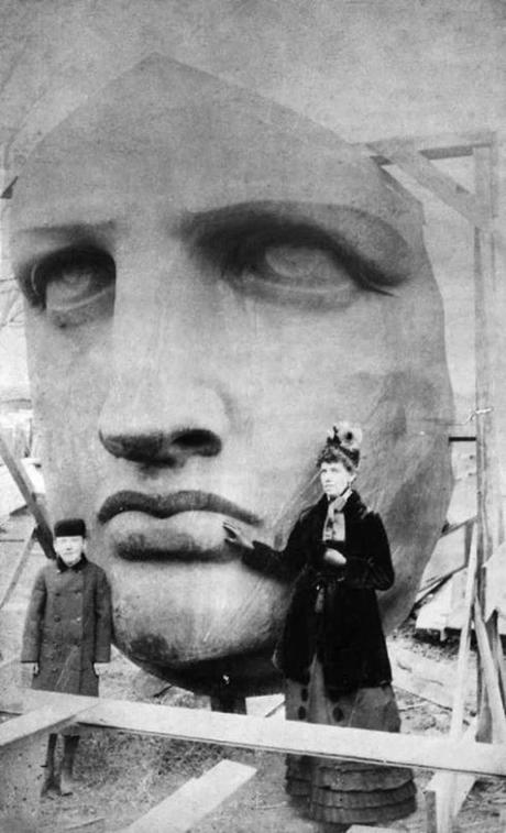 Il volto della Statua della Libertà, 1885