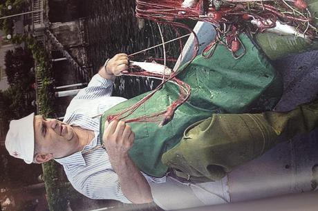 Piero Taroni in pesca al lavarello con le reti