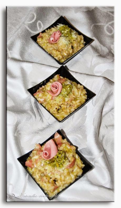 “Risotto pistacchio e mortadella”