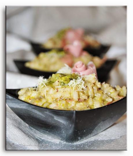 “Risotto pistacchio e mortadella”