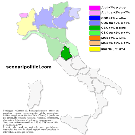 Sondaggio UMBRIA 31 marzo