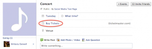 La vendita dei biglietti per gli eventi delle Facebook Pages