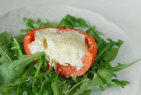 Pomodori ripieni di mozzarella e pecorino