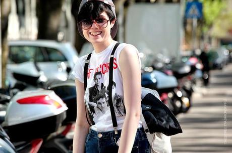 In the Street...Love for the Suspenders...Model Off Duty, Milan