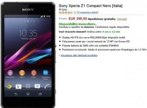 Il Sony Z1 compact ora su amazon è in vendita a soli 399€