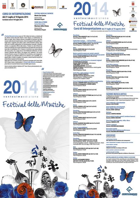 Festival delle Musiche 2014: il calendario dei corsi d'interpretazione