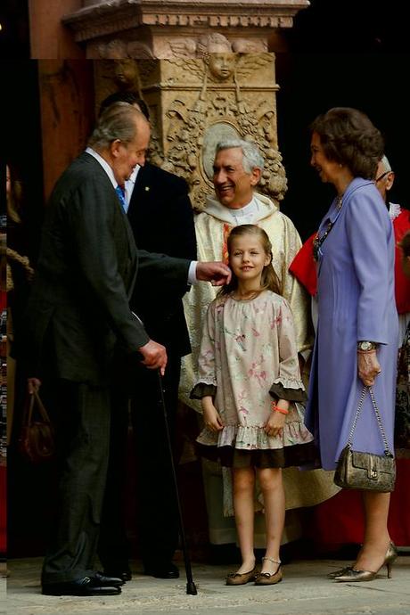 La Famiglia Reale spagnola si riunisce per la Messa di Pasqua a Maiorca