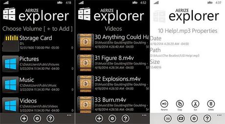 File Manager avanzato | Aerize Explorer | Ecco un vero file manager avanzato e funzionale per WP8.1!