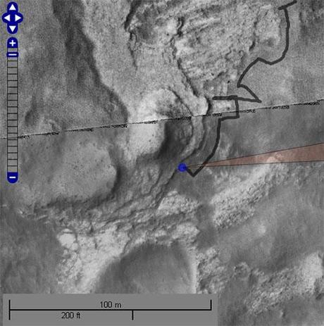Curiosity Sol 606 Deimos Map