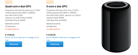 I tempi di spedizione per i Mac Pro scendono a 3-5 settimane MacPro