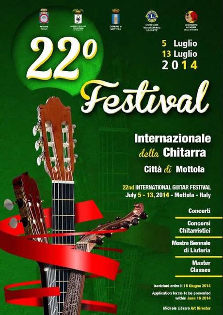 22th International Guitar Festival and Competition - Mottola - Italy - 5th/13th July 2014