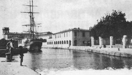 Viareggio - Fortino sul canale Burlamacca in una foto dei primi del 900 - Foto tratta da 
