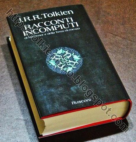 Racconti incompiuti di Tolkien: la sovraccoperta disegnata da Crida e mai pubblicata da Rusconi