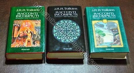 Racconti incompiuti di Tolkien: la sovraccoperta disegnata da Crida e mai pubblicata da Rusconi