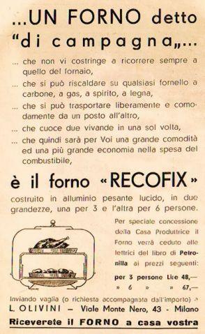 Petronilla: Riso e rape, Gnocchi di patate 1935 - Castagnole 1941 - la Réclame Modifica Inserzione Blog