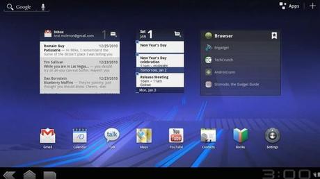 android 3 home screen Motorola Xoom: nuovi video del tablet con Android Honeycomb 3.0
