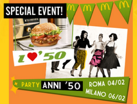 McDonald Anni 50, con festa a Milano e Roma