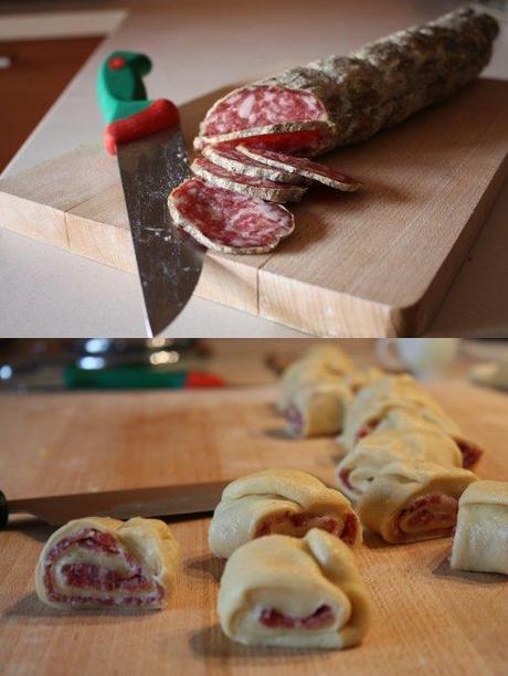 Finger food rustico: torta di rose al salame