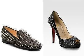 Shoes with studs