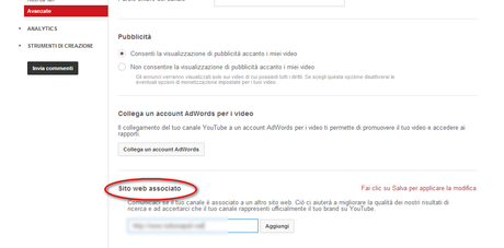 come collegare youtube a sito wordpress