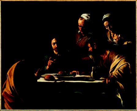 SAN LUCA A CENA CON CRISTO RISORTO. Le due Cene in Emmaus di Caravaggio.