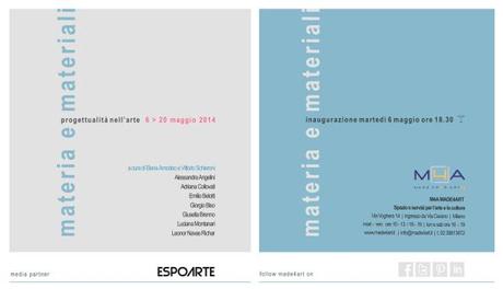 MILANO: MATERIA E MATERIALI: PROGETTUALITÀ NELL’ARTE | M4A – MADE4ART Invito