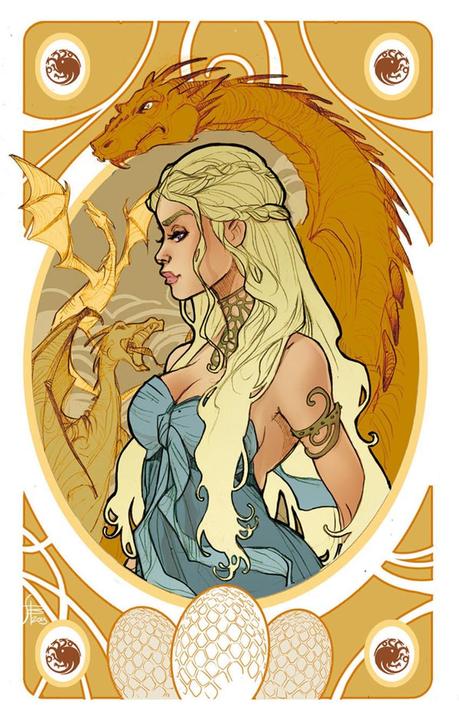 Simona Bonafini - crad Daenerys - carte Game of Thrones