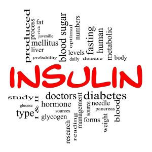Insulin Word Cloud Concept in Red & Black