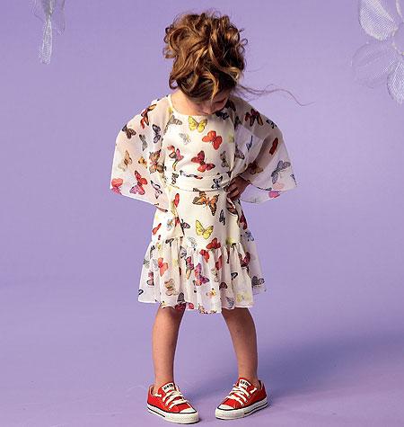 Butterfly sleeve flower girl dress: McCall's M6690