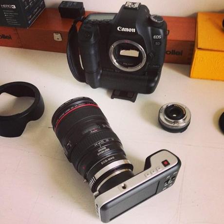 Blackmagic Pocket Cinema Camera con ottica Canon EOS