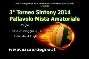 Terza edizione del “Torneo Sintony” di pallavolo mista amatoriale a Cagliari: scadenza iscrizione 25 maggio 2014