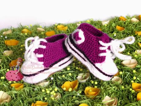Scarpe uncinetto, crochet, stile Converse!! Scarpe uncinetto, crochet, stile Converse!!