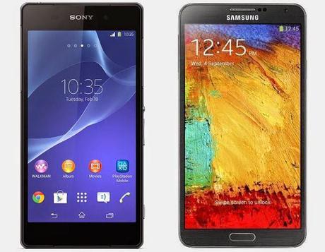 Samsung Galaxy Note 3 vs Sony Xperia Z2: video confronto in italiano