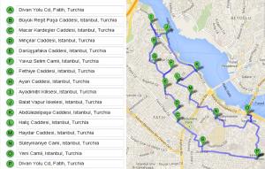 Istanbul percorso 12,9 km