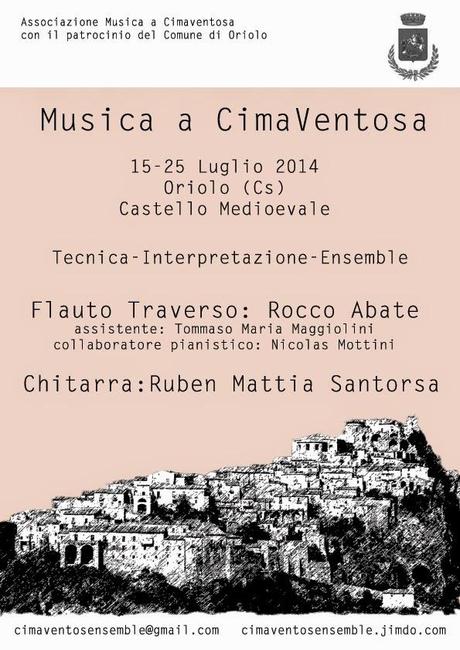 Musica a CimaVentosa 15 - 25 luglio Chitarra:: Ruben Mattia Santorsa