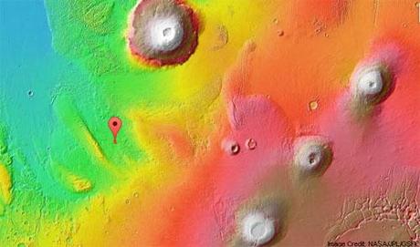 Marte: nuovo cratere marzo 2012 mappa