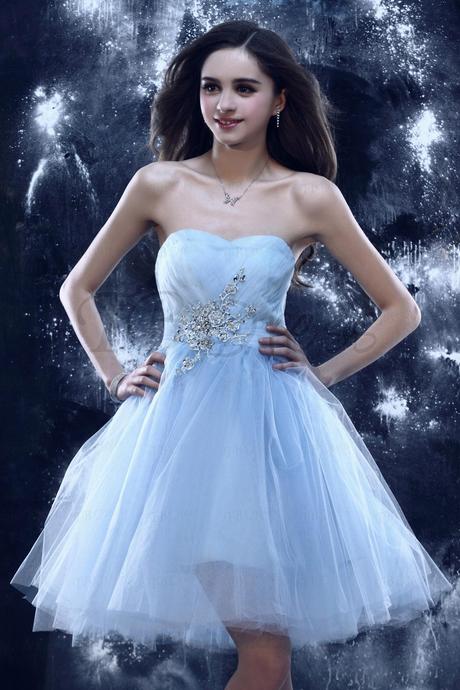 A-Line Mini-Length Strapless Yulia's Prom/Sweet Sixteen/Homecoming Dress