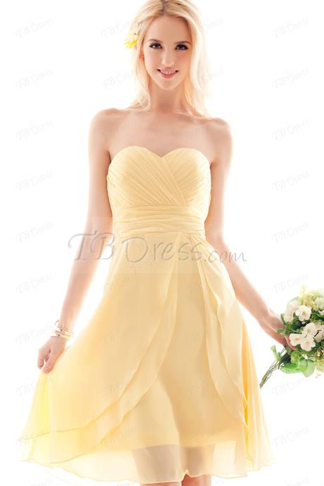 Sweet A-line Sweetheart Pleats Short Bridesmaid Dress