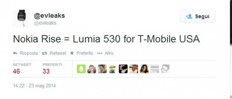 Nokia Rise è il Lumia 530 di T-Mobile?
