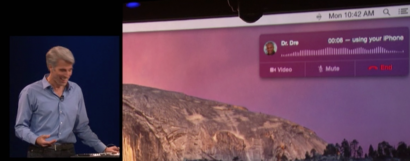 iosyosemitechiamate 410x161 WWDC: tra OS X Yosemite e iOS 8, vediamo assieme le novità Yosemite WWDC 2014 Os X iOS 8 