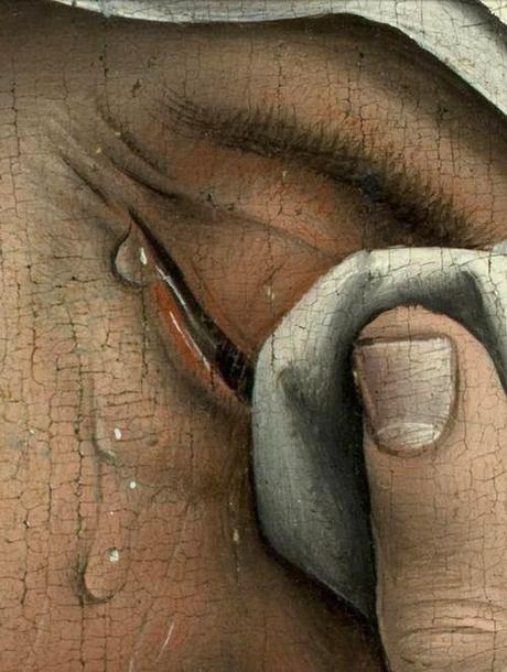 Descent from the Cross -Deposition- 1435 (Detail women left) Rogier van der Weyden.